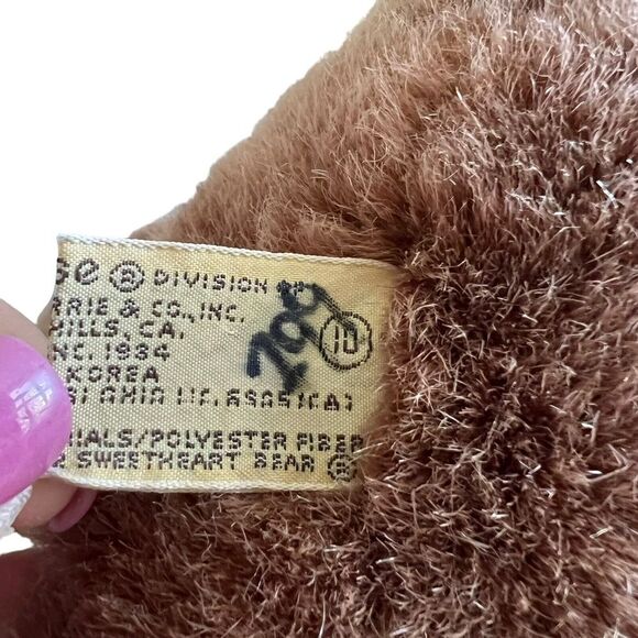 Applause Sweetheart Bear 8" Plush Red Heart Vintage Korea 3915 Stuffed Animal - Picture 7 of 8